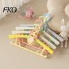Small Wardrobe Organizer 5PCS Children's Clothes Hanger, Anti-Slip Widened Arc Shoulder Lines Vertical Hanging Kids Durable Stacking