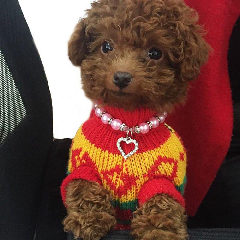 Elegant Pearl Necklace Cat and Dog Jewelry Pet Accessories Pendants Necklaces Collar Pet Collar