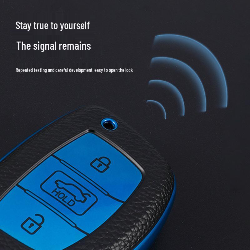 Leather-Textured Key Cases for Hyundai Mistra, Elantra, ix35, Tucson, ix25