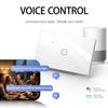Glass Touch Smart Switches for Lights, 1 Gang White Black Flush Wall Switch APP Control Compatible with Alexa and Google Home