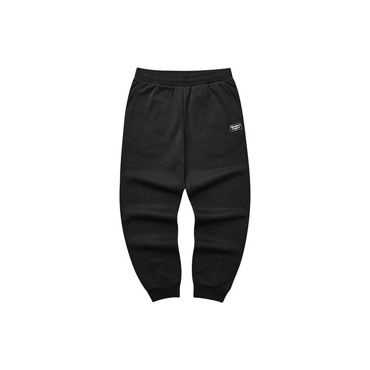 Skechers Knitted Sweatpants Men's Carbon Black/0018 Thickened Cuffed Pants L323M086-0018