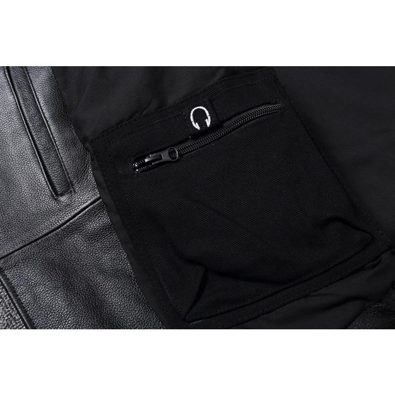 Китайский размер байкерский жилет верхний слой коровьей кожи жилет мужской тонкий короткий мотоциклетный костюм куртка для верховой езды без рукавов настоящий коровий клубный жилет