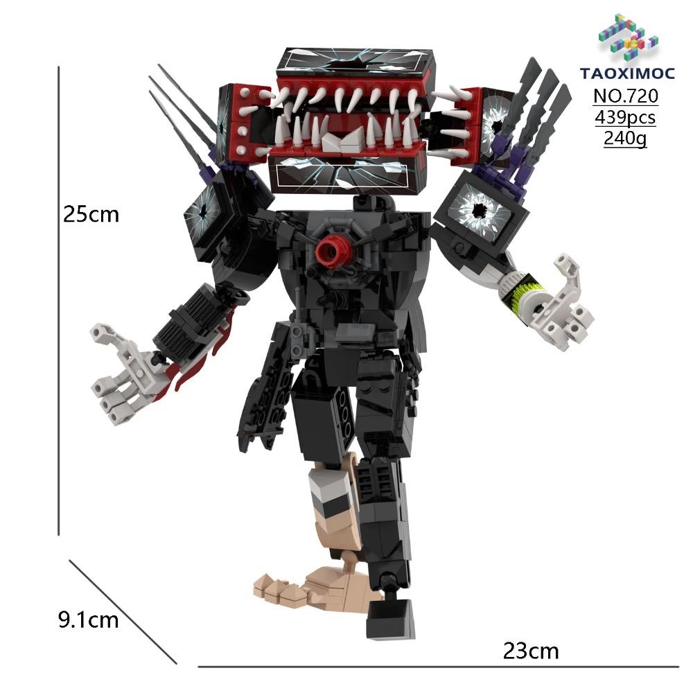 Skibidi Toilet Building Block Horror Game Speakerman Bosses Camara Titan TV Man Cartoon Doll Model Kids Halloween Birthday Gift