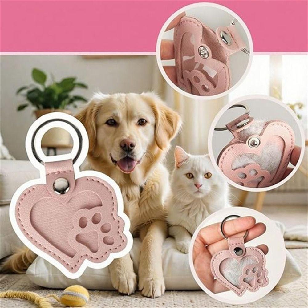 Multiple Colors Pet Hair Memorial Keychain Mini Pet Hair Storage Bag Memorial Gift