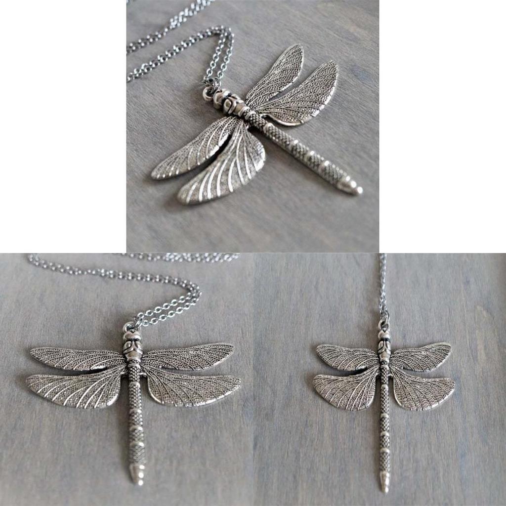 Dragonfly Pendant Necklace For Women With Geometric Alloy Design Summer Fashion Accessory