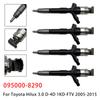 4Pcs Fuel Injector For Toyota Hilux 3.0 D-4D 1KD-FTV 2005-2015 095000-8290