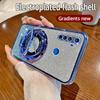 Gradient Color Glitter Soft Silicone Case For OPPO Realme 12 Pro Plus 11 Pro+ 5s 6i 7i 8 9 Electroplated Magnetic Suction Bracket Soft TPU Cover