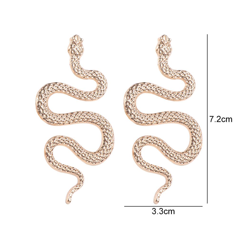 Sexy Snake Shaped Earrings Avant-garde Metal Earrings Vintage Animal Snake Stud Earrings Gifts