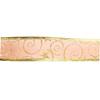 Gold-orange decorative ribbon 5 cm x 2.7 m