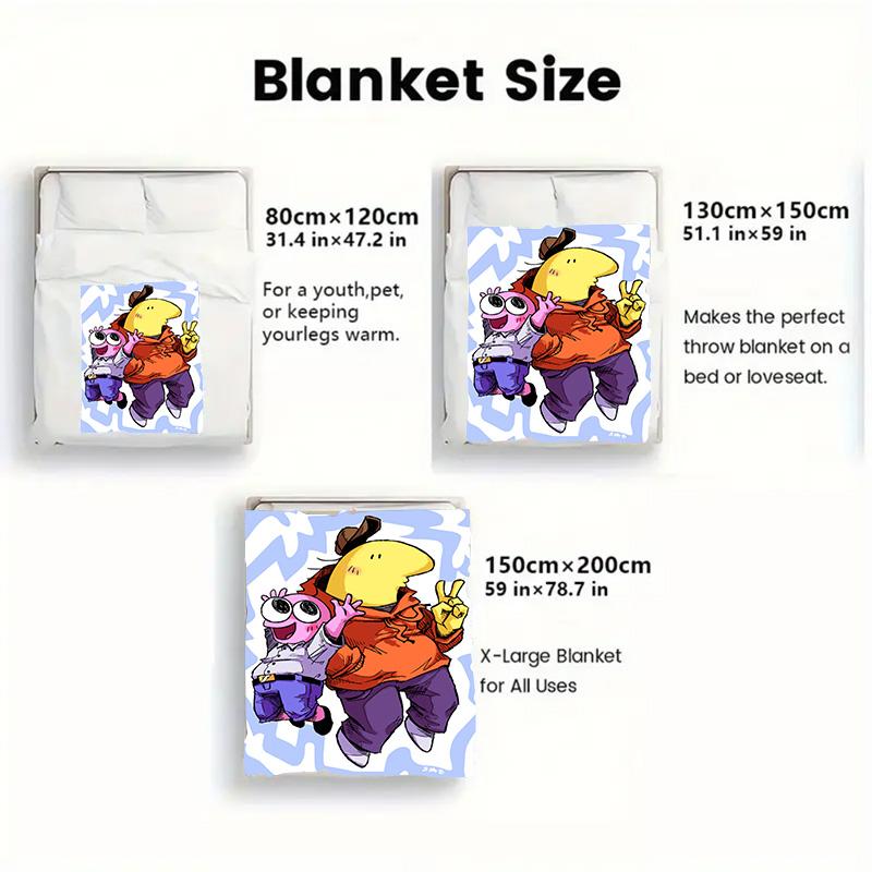 Smiling Friends 2D Flat Pattern Flannel Blanket High quality All Seasons Warmth and Comfort Perfect for Christmas Gifts.NMT0928564