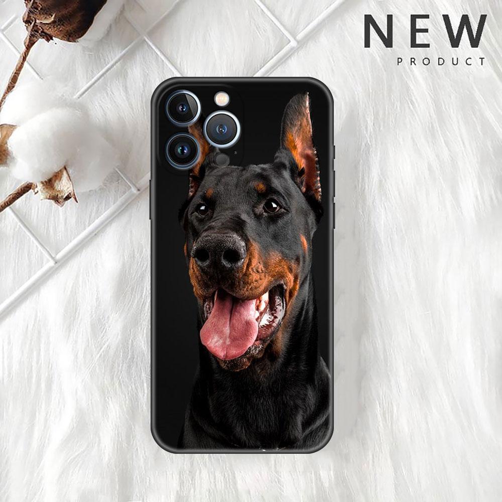 Чехол для Apple iPhone 11 13 12 14 Pro 7 Plus XR X XS Max 6 6S 13Pro SE 2022, силиконовый чехол для телефона с животными, такса, доберман, собака
