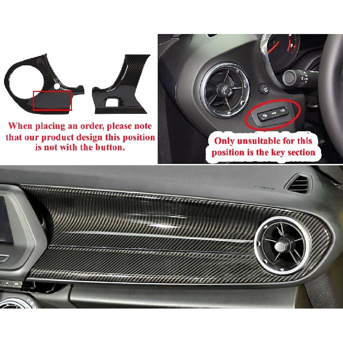 Декоративная крышка панели приборной панели центральной консоли для Chevrolet Camaro 2016 2017 2018 2022 салон автомобиля