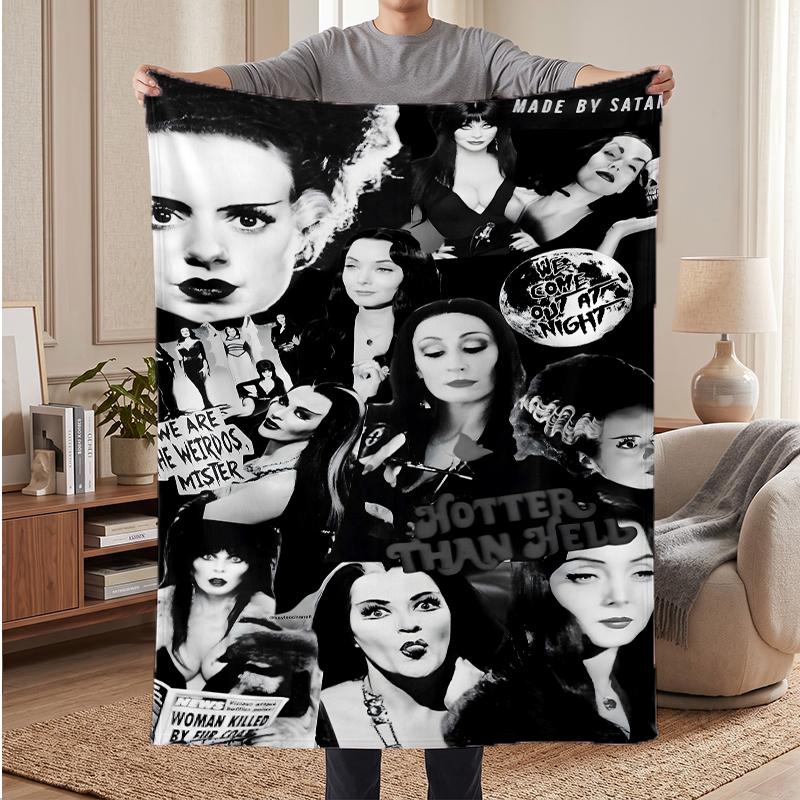 Dark Gothic Soft Warm Flannel Blankets Comfortable Blanket for Home Decoration Gifting