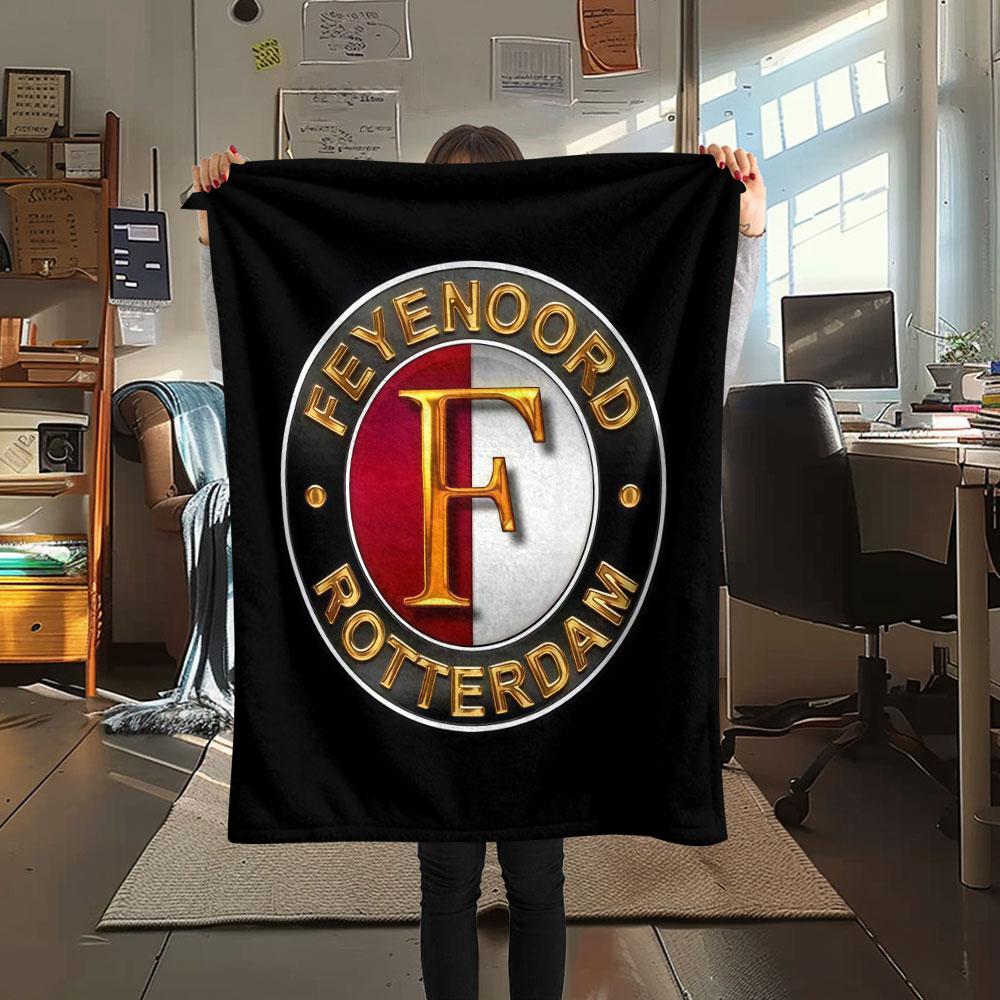 1PC Feyenoord Patterned Flannel Blanket Suitable For All Seasons for Home Decor Warmth and Comfort Gifts Holiday Present