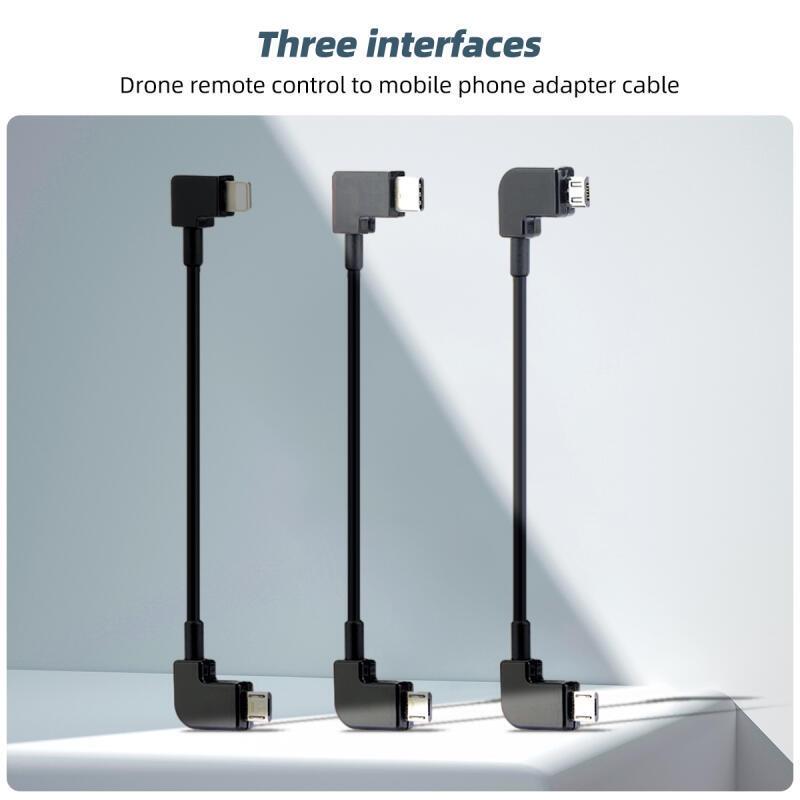 FONKEN Кабель для передачи данных пульта дистанционного управления дроном 30 см для DJI mavic/Air2/2S/Mavic 3/Mini 2 iOS Type C, разъем адаптера Micro USB