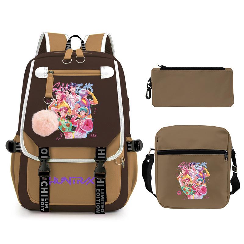 Animation Cartoon Printing High Value Fashion Shoulder Bag Casual Pencil Bag Campus Trend Student Schoolbag