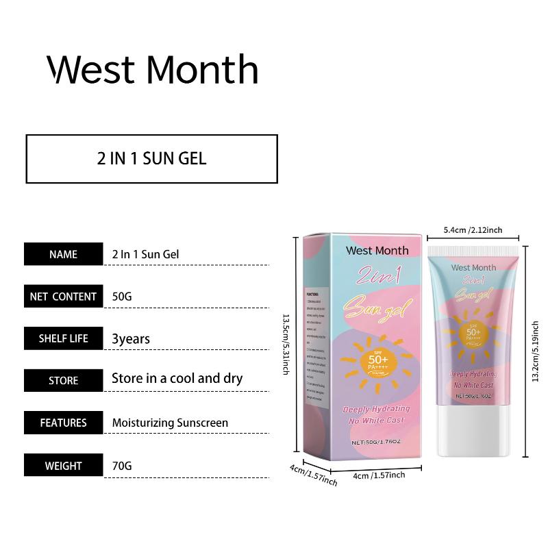 Outdoor Sport Sun Gel SPF50 Moisturizing Sunscreen Long Lasting High Protection UV Sunburn Defense