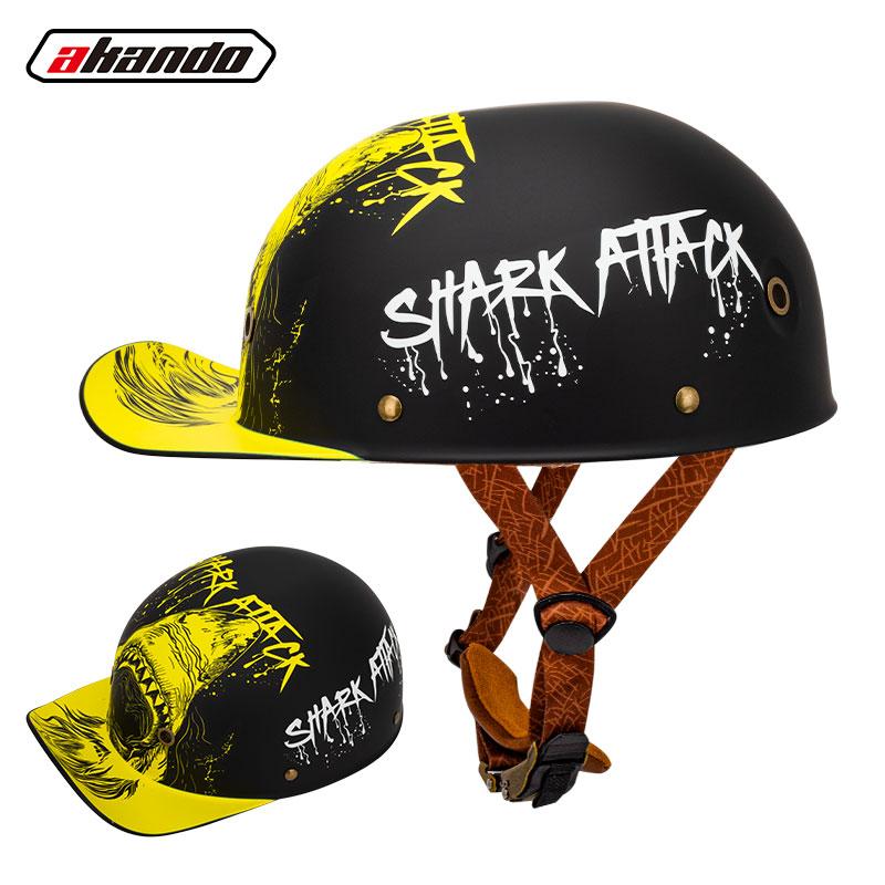 New Classic Motorbike Helmet Chinese Style Motorcycle Half Helmet Sport Scooter Baseball Protective Cap Motocross Helmet Cycling