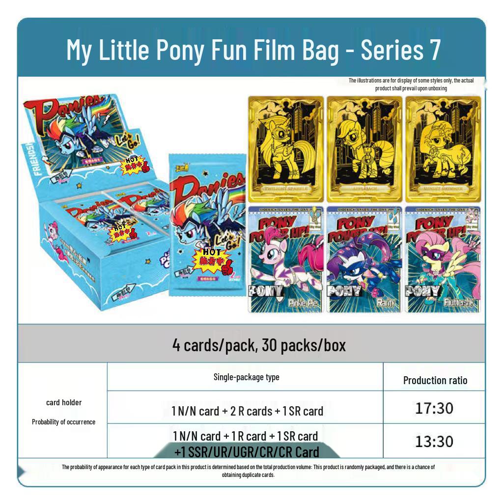 Карточная игра My Little Pony: Серия 4 Упаковка «Тень», Упаковка «Яркая Луна», Упаковка «Радуга» - Забавная коллекционная карточная игрушка