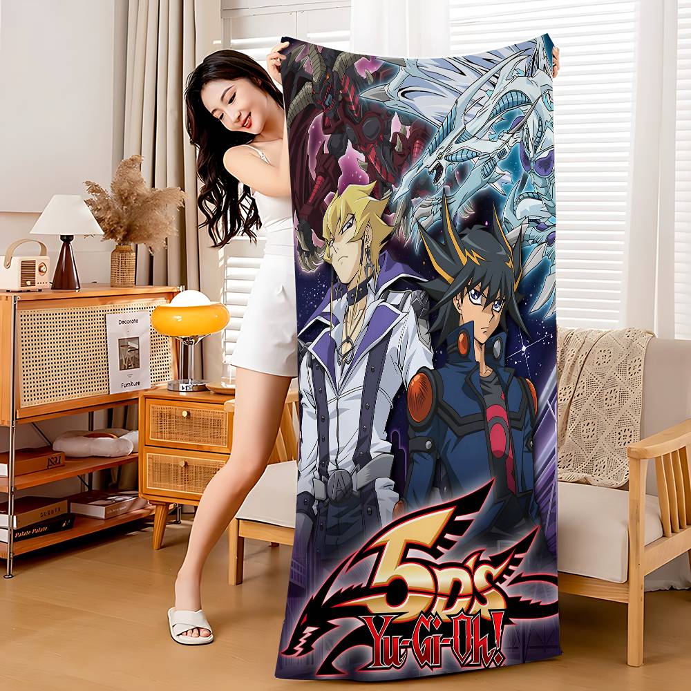 Y-Yu-Gi-Oh Anime Bath Towel Microfiber Soft Water Absorbing Breathable For Girl Kids Decorative Cartoon Beach Towel