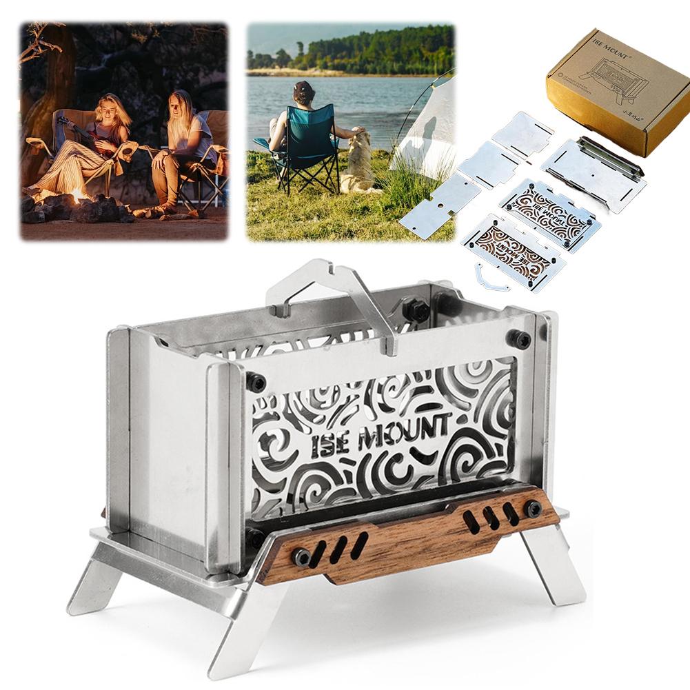 Мини дровяная печь из нержавеющей стали для кемпинга, курильница для благовоний, портативная курильница от комаров для дома, спальни