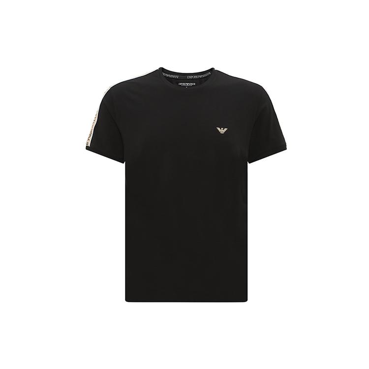 EMPORIO ARMANI T Shirts Men's Black Crew Neck Moderate Straight Fit 111890-3R717-00020