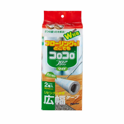 Nitoms Corocoro Spare Tape, Floor Clean Wide, for Flooring and Carpet, 240mm Wide, 2 Rolls, C2502