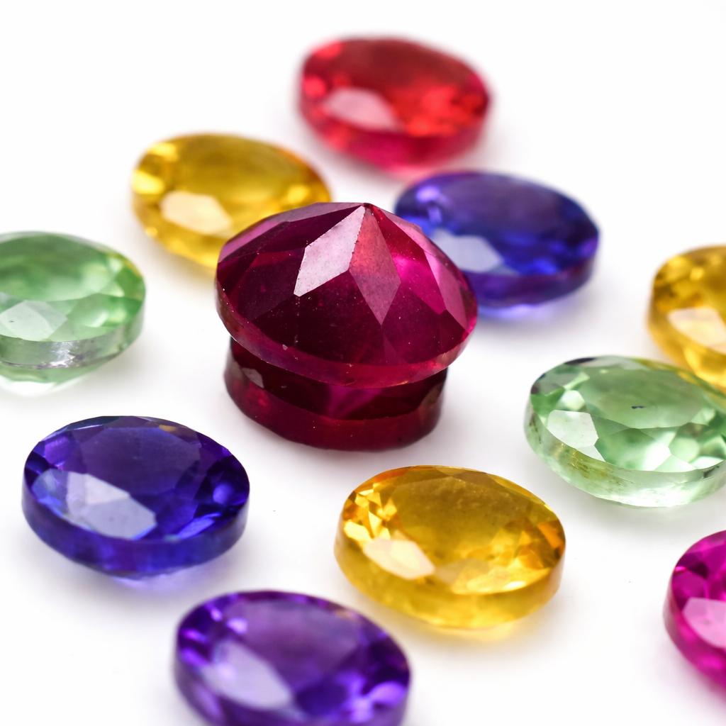 Natural Sapphire Loose Gemstone 24 pcs Mix Color 6x6 mm Round Lot September Birthday Birthstone