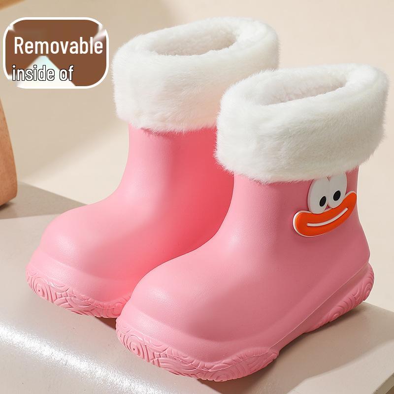 Детские непромокаемые сапоги Dopamine для мальчиков и девочек - Нескользящие, с подкладкой из ЭВА-флиса, Съемные, для детского сада и школы