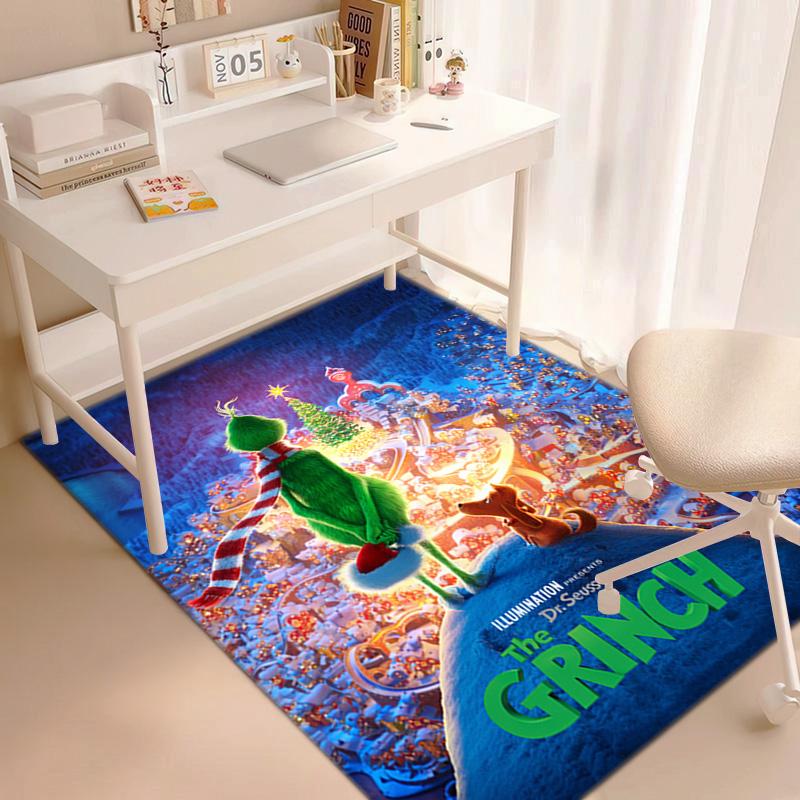 Christmas Gift Comedy Movie How the Grinch Stole Christmas carpet home living room decoration table and chairs anti slip door mat carpet A18