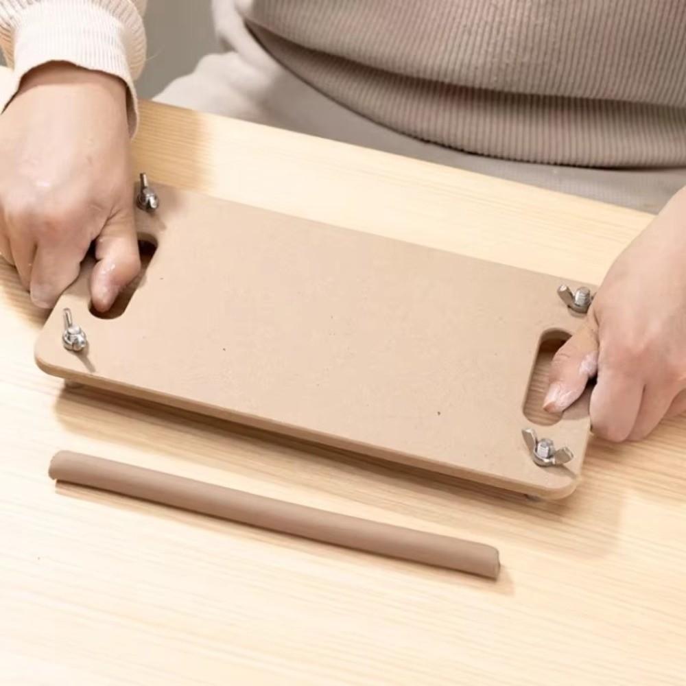 DIY Pottery Modeling Board Adjustable Thickness Hand Building Clay Board Mud Strip Making Tool