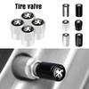 4Pcs 3D Aluminum Alloy for Peugeot 208 4008 407 5008 f 108 Rifter Car Wheel Tire Air Valve Dust Caps Rim Badge Cover Accessories