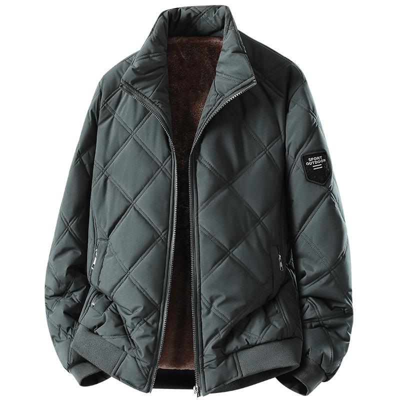 Large Size 8XL Stand Up Collar Machine Craft Cotton Jacket for Men