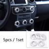 5Pcs Plating Dash Konb Ring Cover For Land Rover Discovery 4 2010-16