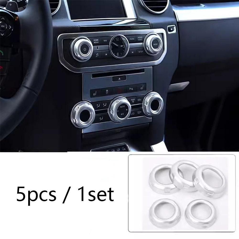 5Pcs Plating Dash Konb Ring Cover For Land Rover Discovery 4 2010-16