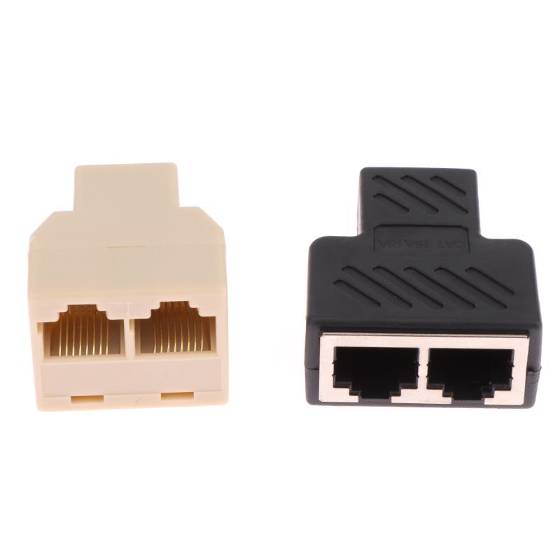 Rj45 Connector 1 To 2 Way Lan Ethernet Cable Network Splitter Coupler Rj45 Cat5/Cate6 Interface Extender Adapter