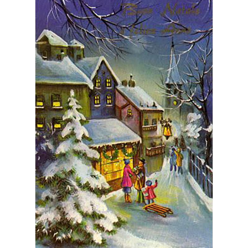 DIY Snow Winter 5D Diamond Painting Full Round Drill Scenic Diamond Embroidery Cross Stitch Mosaic Kits Wall Art Home Decor