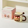 Милая мультяшная кружка, домашняя чашка для питья воды, офисная керамическая кофейная чашка, милая, с высоким видом, парная чашка для воды