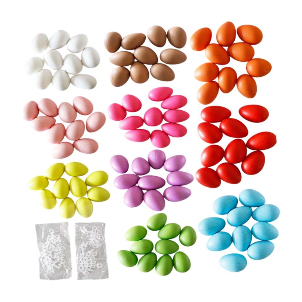 100 шт пасхальные яйца украшения для вечеринок корзины наполнители 2.4 дюйма подвески елочные украшения