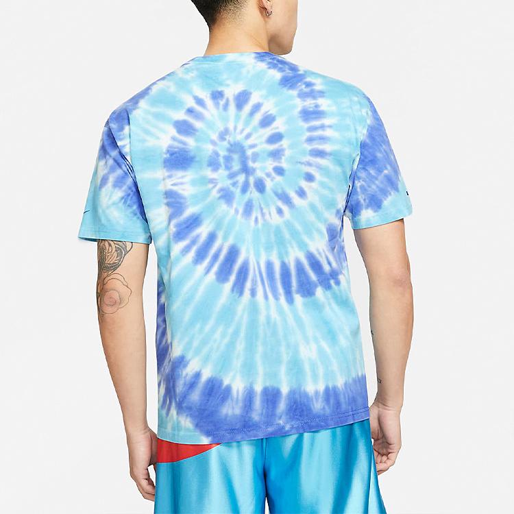 Nike Космический джем: Мужская баскетбольная футболка A New Legacy Squad с мультяшным принтом Tie-Dye, синие топы DH3824-100