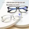 Fashion Square Full Frame Reading Glasses Lady Daily Commuter Hyperopia Eyeglasses Protect Eyes Anti Blue Light Men Eyewear