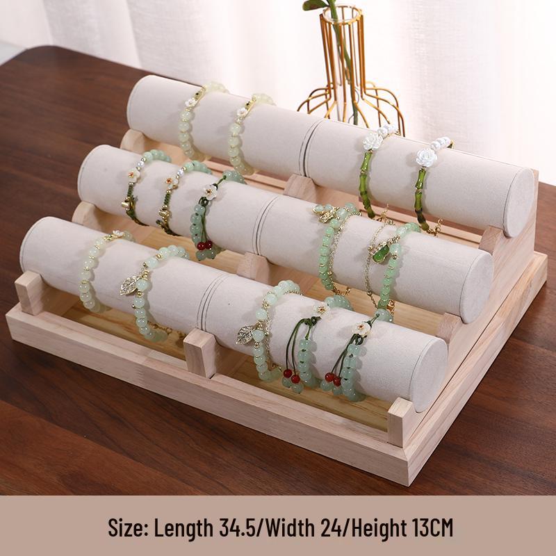 Solid Wood Bracelet, Bangle, Watch, Hair Tie, Beads, Jewelry, and Necklace Display Stand