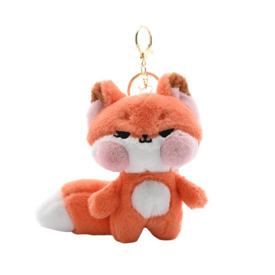 Плюшевый брелок с розовой щекой и лисой, чучело, кукла, брелок для ключей, сделай сам, сумка, подвеска, украшение для рюкзака, подарок на день рождения для детей и взрослых