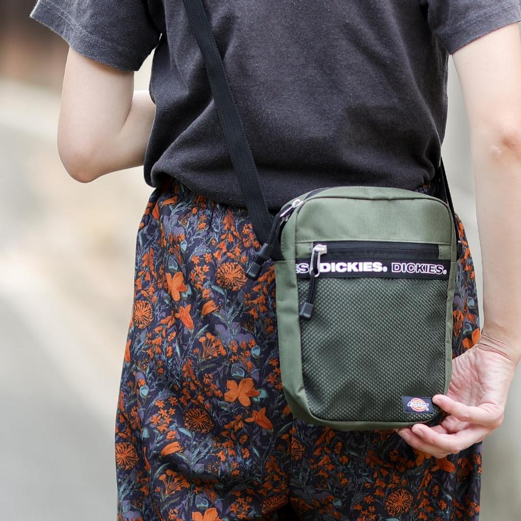 Dickies LOGOTAPE Square Shoulder Bag Sacoche Pouch Festival Passport Travel Bag Mini Shoulder Black