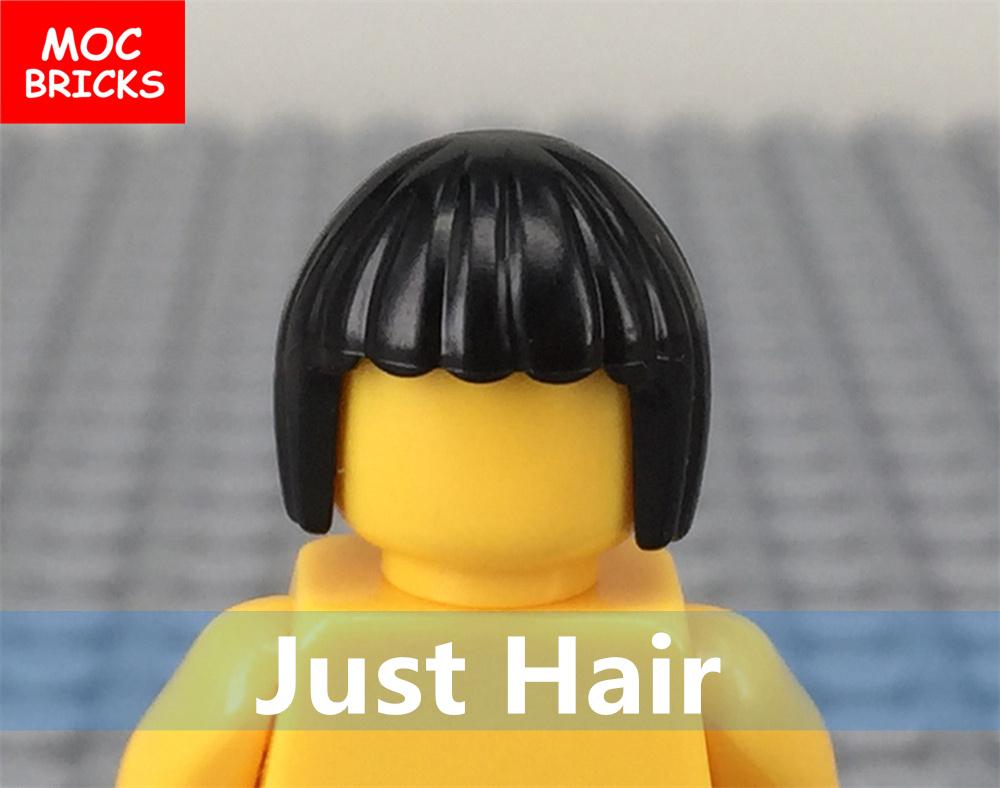 Нетоксичные 5 шт./лот Детали Moc Кирпичики Женские Волосы Собранные Частицы Строительные Блоки Аксессуары Детские Игрушки Пластиковые Куклы