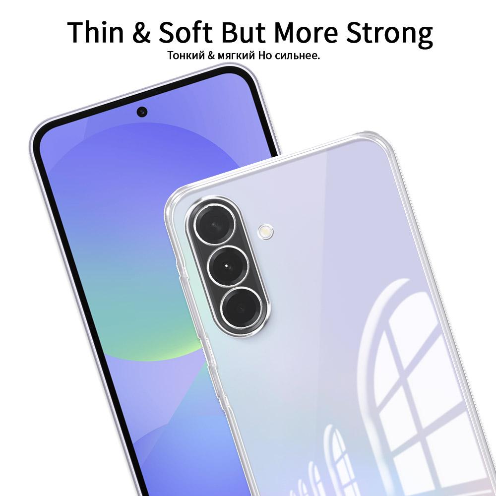 Для Samsung Galaxy A56 A36 5G Чехол Прозрачный Мягкий Силиконовый Чехол Для Телефона Samsung A26 5G Прозрачный Противоударный Защитный Чехол