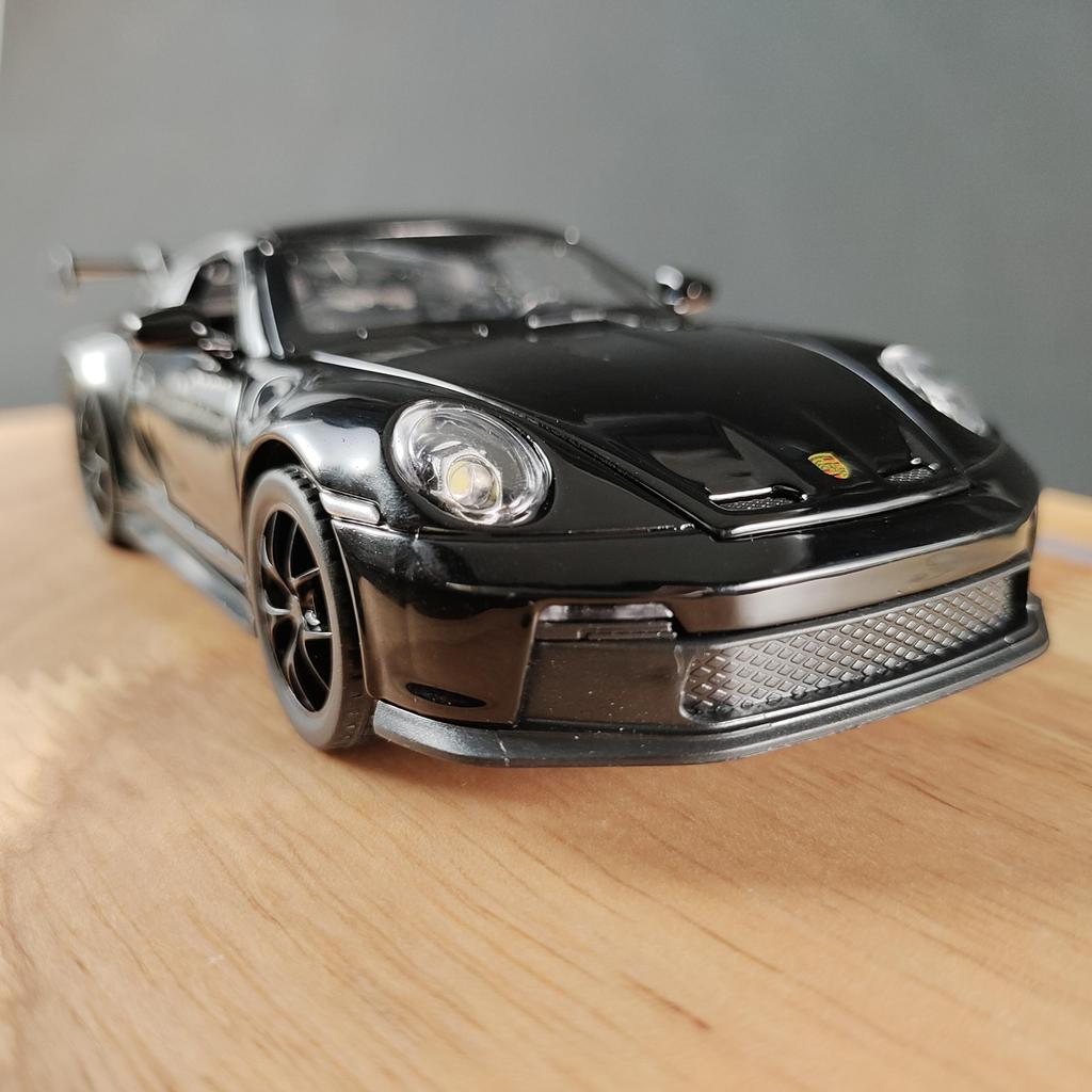 1/32 Porsche 911 GT3 RS Металлическая литая модель гоночного автомобиля Коллекция Хобби Декоративные Миниатюрные Украшения Звук Свет Игрушка Подарок для Друзей