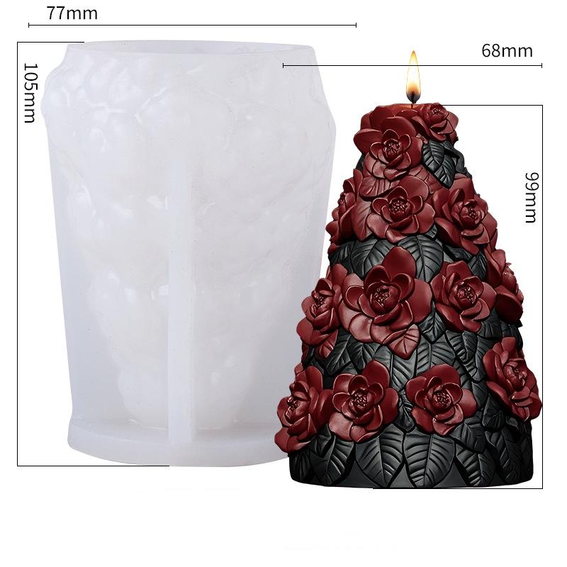 3D Рождественская елка Свеча Силиконовая форма Сделай сам Украшение для рождественской вечеринки Формы для изготовления ароматерапевтического гипса Домашнее украшение Подарки