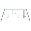 Swing Set with Gym Rings and 4 Seats Steel