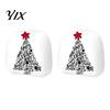 Festive Holiday Car Supplies 2Pcs Christmas Headrest Covers, Elastic Printed Head Rest Cover, Universal Fit Case Funny Auto Pillow Protector for Cars,
